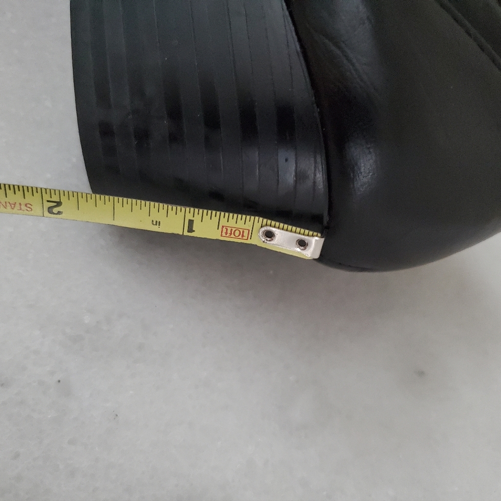 Mephisto Black Leather Round Toe Chunky Heel Velcro Strap Women's Shoe 5 1/2   8 - Picture 15 of 15